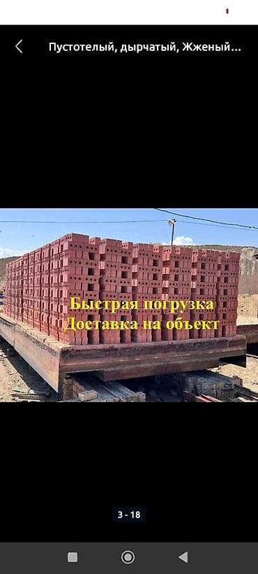 Тешиктүү, Бышкан кирпич, Бирдик, 250×120×65