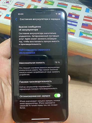 IPhone Xs Max, Б/у, 256 ГБ, Jet Black, Защитное стекло, Чехол, Коробка