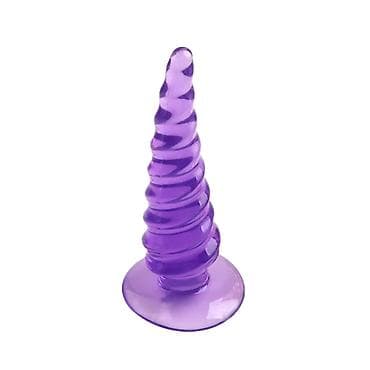 Анальная пробка выполнена из медицинского силикона в форме спирали