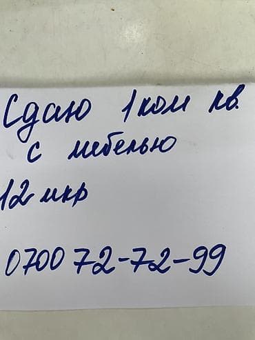 сдаю квартиру канте: 1 комната, С мебелью полностью — 1