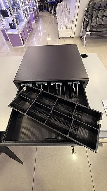 фиск: Денежный ящик AW-CD410, цвет черный. - Габариты: Ш 41 см × Д 41,5 см — 6