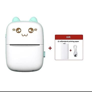 mini portable printer: Беспроводной мини‑принтер (термопечать) - Работает без чернил: печать — 2