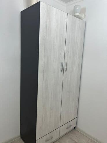 шкаф для стиральной машины в ванной: Шкаф для одежды, Прямой, Дерево — 2