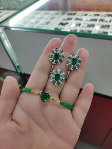 свадебные наборы ручной: Набор украшений, Проба 925, Женские, Новый — 7