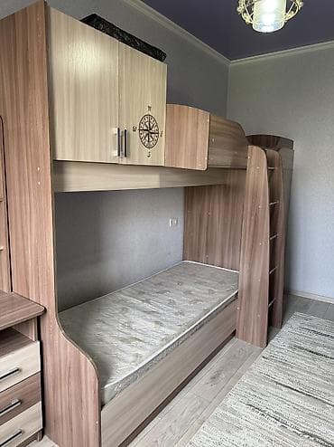 квартира в районе дордой: 3 комнаты, С мебелью полностью — 5