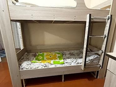 чон арыке: Двухъярусная кровать из ЛДСП в светлом дубовом оттенке. - Два — 2