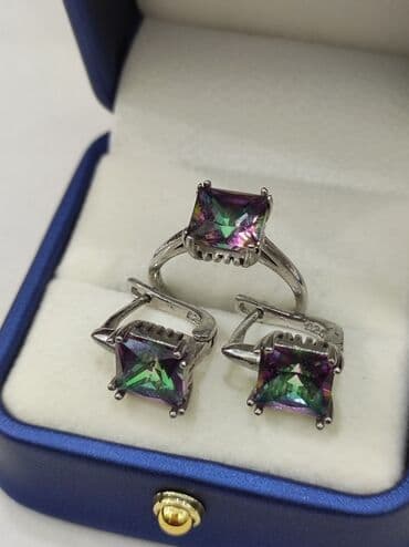 свадебное платье для высокой невесты: Набор украшений, Проба 925, Женские, Новый — 5