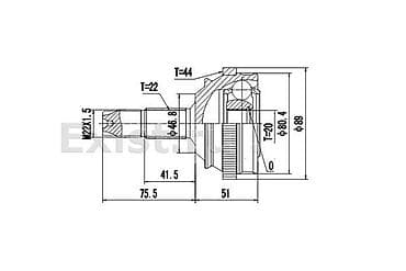 bravo: ШРУС(граната) наружная Фиат/Fiat: Brava (182) Bravo (182) Marea (185) — 2