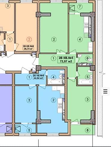 2 комнаты, 73 м², Элитка, 7 этаж, Готовая ПСО (под самоотделку) at lalafo.kg 2 комнаты, 73 м², Элитка, 7 этаж, Готовая ПСО (под самоотделку)