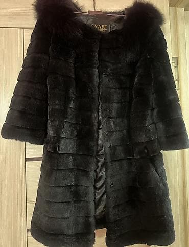 Шуба, Кролик, По колено, S