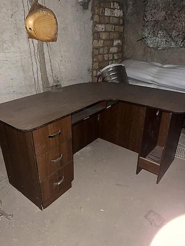 школьная парта бу: Компьютерный стол, Угловой — 3