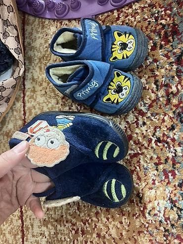 Детские домашние тапочки (2 пары) - Мягкие тапочки для малыша с