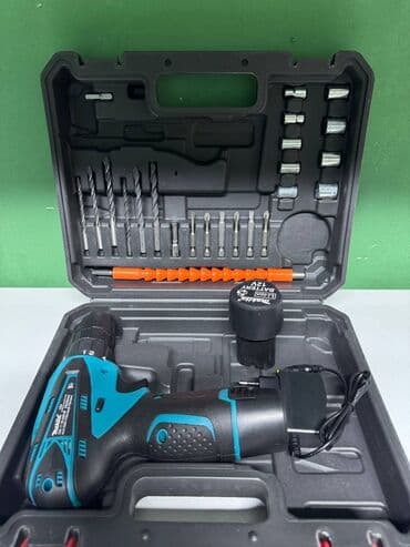 дрель станок: ШУРУПОВЕРТ Фирмы: MAKITA В комплекте два аккумулятора 12v Насадки — 2