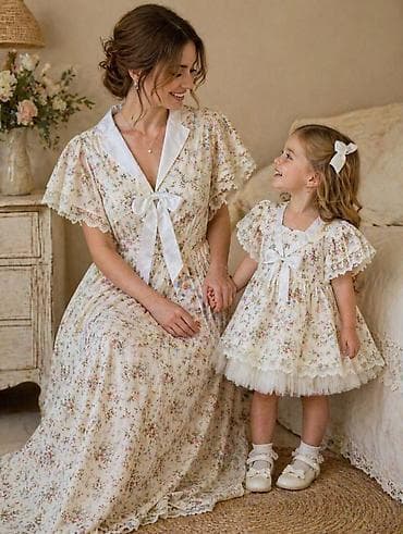 безрукавка женские: 🌸 Family look: мама + дочка 🌸 Нежные платья в цветочный принт — — 4