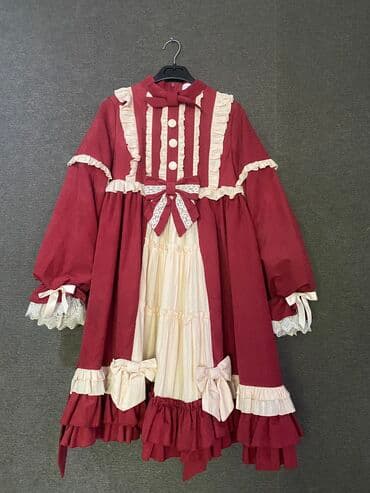 рейтинговое платье для бальных танцев: Детское платье, цвет - Красный, Б/у — 3