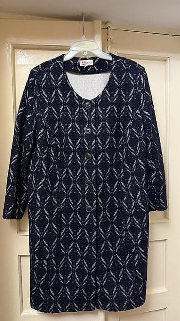 Кардиган, Трикотаж, Средняя модель, Осень-весна, С карманами