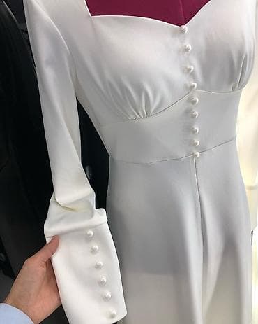 Жеке буюмдар: Продаю белое нежное платье сшитое на заказ. Надевали всего один раз на — 3