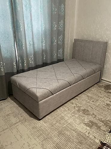 купить односпальные кровати: Односпальная кровать, Новый, С мягким изголовьем, В рассрочку, длина - 210 см — 6