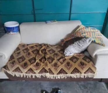 мебель кровати: Прямой диван, Б/у — 1