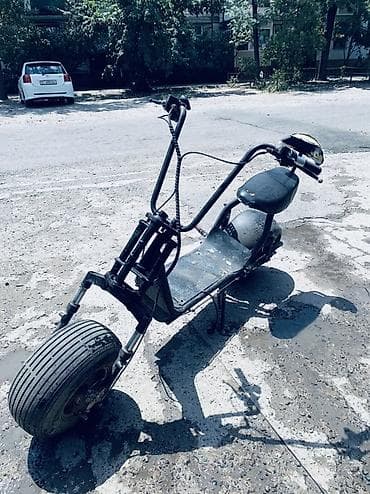 Скутеры: Электроскутер chopper-style с широкой резиной - Формат: городской — 1