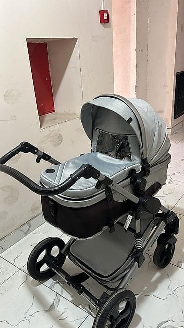 прогулочная коляска new lux: Коляска, цвет - Серебристый, Б/у — 5