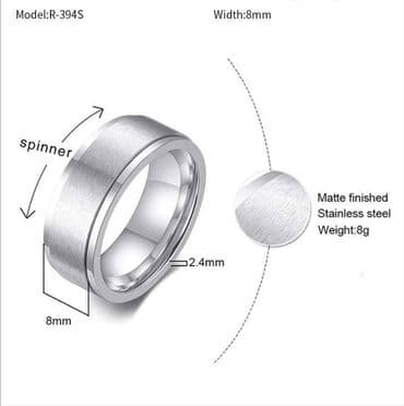 палочка гарри поттер: Кольцо - Спиннер (анти стресс) из нержавеющей стали, большой — 2