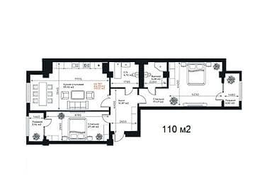 Продажа квартир: 3 комнаты, 110 м², Элитка, Готовая ПСО (под самоотделку) — 9