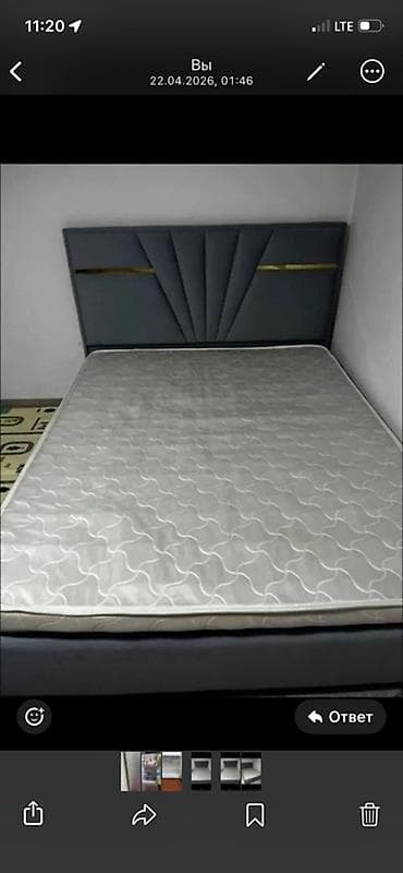queen: Двуспальная кровать, С матрасом, длина - 200 см — 3