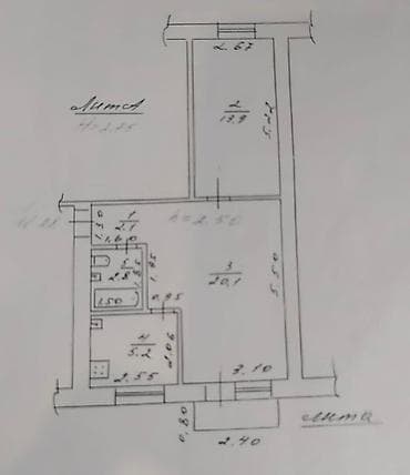 Квартиры: 2 комнаты, 42 м², Хрущевка, парк Фучика Хрущевка, 3 этаж, Старый ремонт — 6