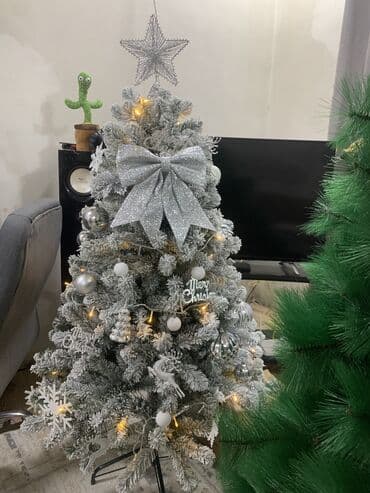 белая ёлка: Премиум Елка заснеженная 1,5 метр Абсолютно новая Все игрушки — 2