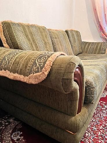 Комплект мягкой мебели, Б/у, Самовывоз, цвет - Зеленый