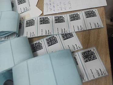 Термопринтер этикеток + рулоны самоклеящихся ярлыков - Настольный