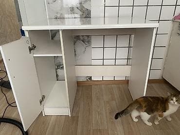 Полки, стеллажи: Тумба для кухни, Б/у, Без мойки, Напольная, ДСП, Самовывоз, цвет - Белый — 3