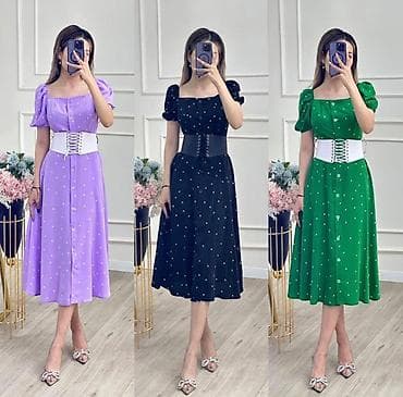 New Collection Шикарное платье в горошек Кожаный корсет прилагается