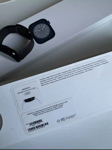 Garmin:  AppleWatch Series 8, 41 mm, midnight aluminum case. Кожаный ремешок — 5