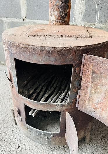 казан на прокат: Металлическая печь-буржуйка на твердом топливе. - Цилиндрический — 1