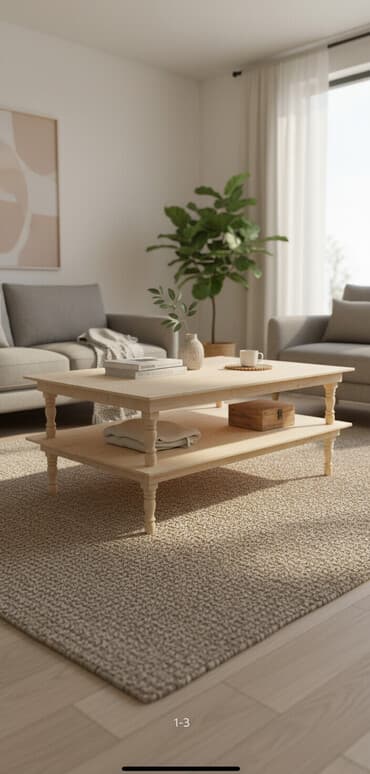 набор посуды для пикника: Складной походный стол, Дерево — 1