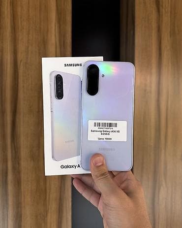 Уюлдук телефондор жана аксессуарлар: Samsung Galaxy A36, Колдонулган, 256 ГБ, түсү - Кызгылт көк, 2 SIM — 1