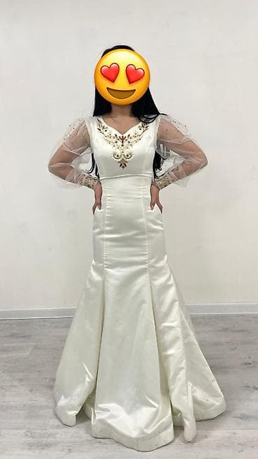 xss: Продаю платье на Кыз узатуу Шлейф съёмный Размер xs-s Одевала один — 3