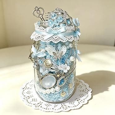 сундук резной: Декоративная банка-органайзер для украшений в стиле handmade — 4