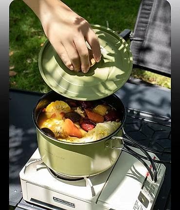 столы для кемпинга: Кемпинговый набор посуды 4-в-1, оливковый цвет Состав набора: - — 2