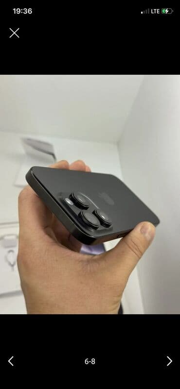 ноотбук айфон: IPhone 16 Pro, Б/у, 256 ГБ, Black Titanium, Кабель, 93 % — 4