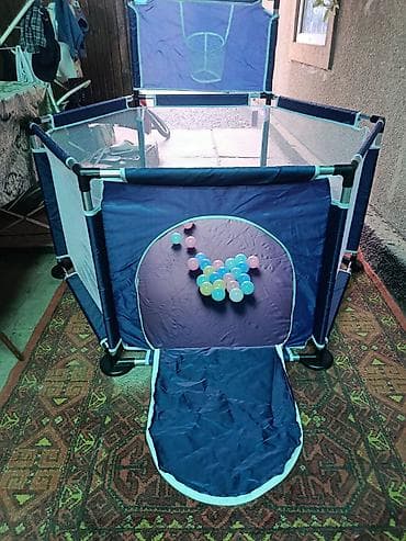 игровой монеж: Детский игровой манеж с мячиками - Формат: шестиугольный игровой — 3