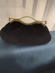 купить мужской клатч из натуральной кожи ручной работы: Продаю бархатный редикюль сумочку, новая, черного цвета размер 30×15 — 20