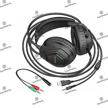 hyper x cloud 3: Проводные полноразмерные наушники, Borofone, Новый, цвет - Черный — 6