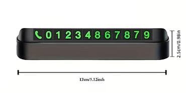Компактная табличка для временного размещения номера телефона в