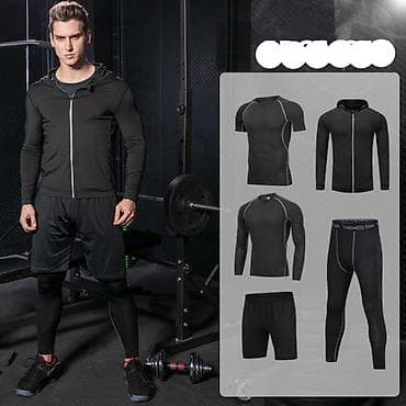 рашгарды 5в1: Рашгард 5 в 1 !!! Облегающая Мужская спортивная одежда для — 3