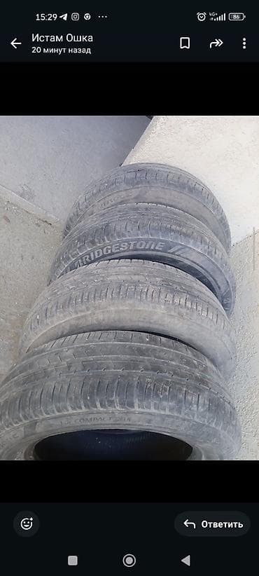 65 style: Шины 185 / 65 / R 15, Лето, Б/у, Комплект, Легковые, Bridgestone — 2