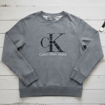 вечерние платья больших размеров бишкек: Мужская толстовка, L, Calvin Klein, Новый, цвет - Серый, Самовывоз — 1