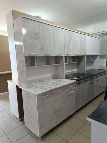 буфет кухоный: Кухонный гарнитур, Новый, цвет - Белый, ДСП, Бесплатная доставка — 6